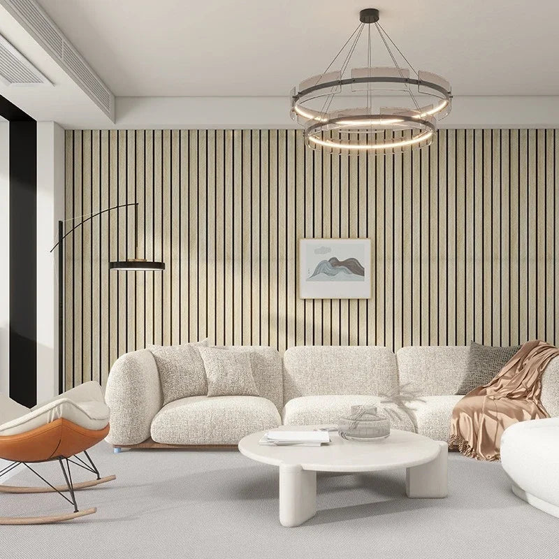 papier peint vinyle moderne imitation grille bois beige noir autocollant cuisine chambre salon