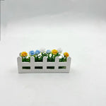 fleurs artificielles miniature jardin decoration pot rose blanche bleue verte
