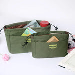sac rangement toile imperméable multiusage réutilisable décontracté vert olive bleu marine crème