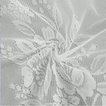 rideau blanc dentelle florale transparent salon rustique 170x227cm echangement tringle