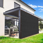toile protection solaire noire moderne clips métalliques résistante l'eau 3x3 folding awning camping plage