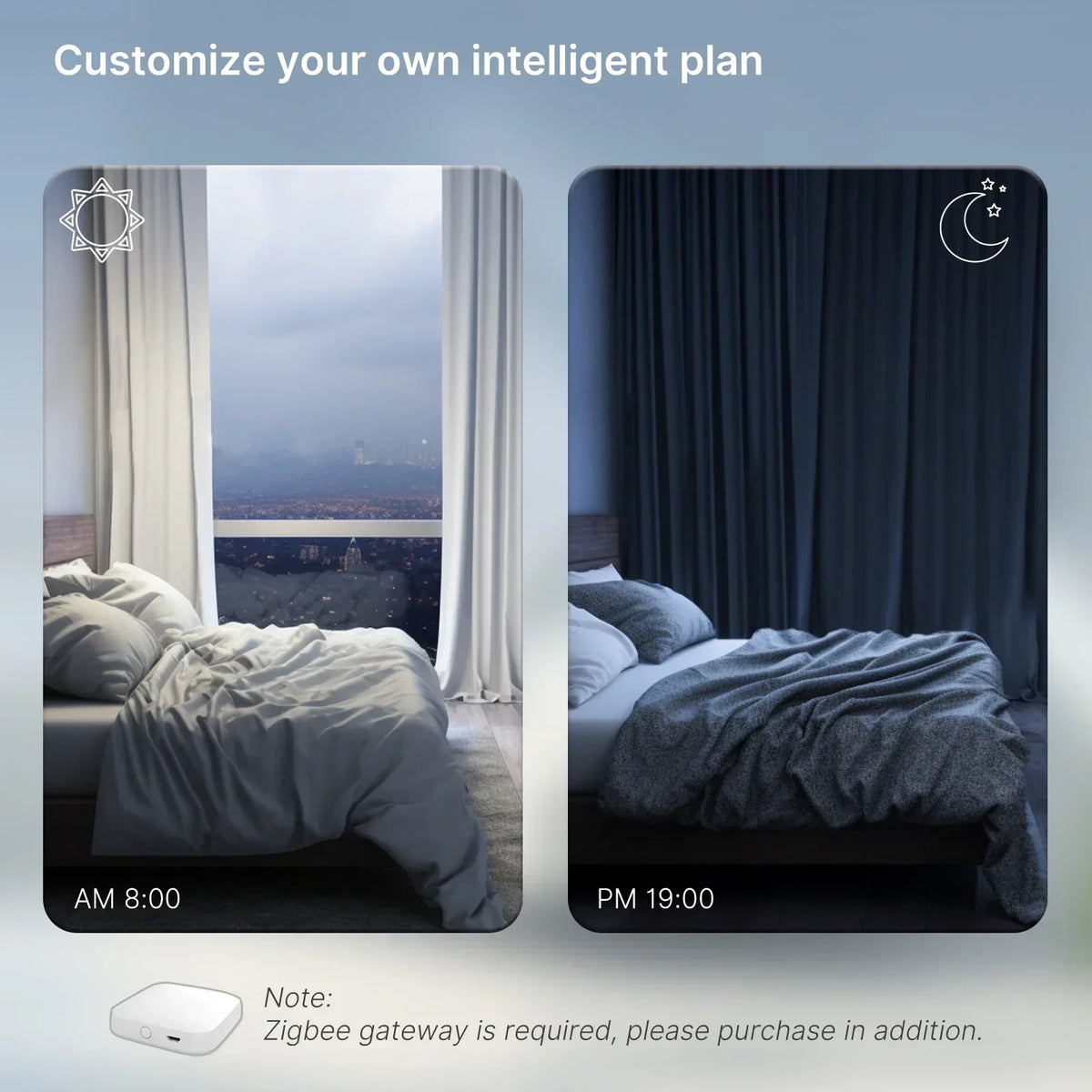 motrice rideau électrique intelligent super silencieuse wifi zigbee blanc moderne