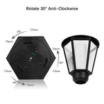 lampe murale solaire led noir verre transparent classique ip65 résistant l'eau éclairage extérieurextérieur