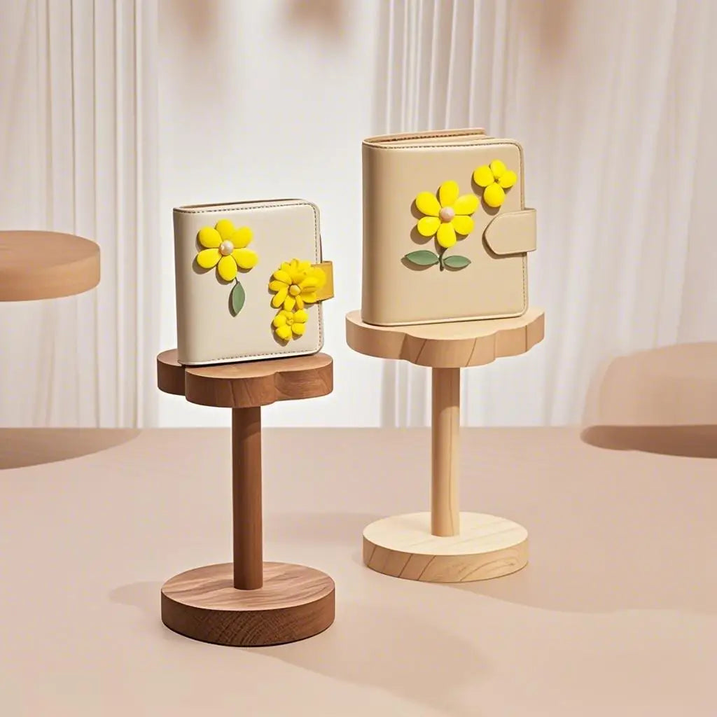 présentoir bois fleuri rangement bijoux décoratif figurines porte bijoux voyage festival