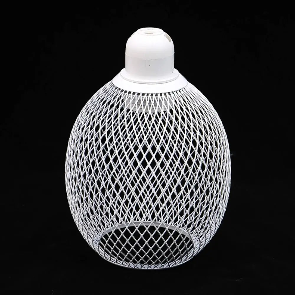 abat jour suspension cage ampoule fer maille moderne industriel noir doré blanc tringle led