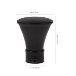 finaux rideau noir modernes finitions fer opaques anneaux boucles tringle rideau