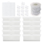 rideau lamelles blanc moderne 10m chaîne clips opaques 20pc set