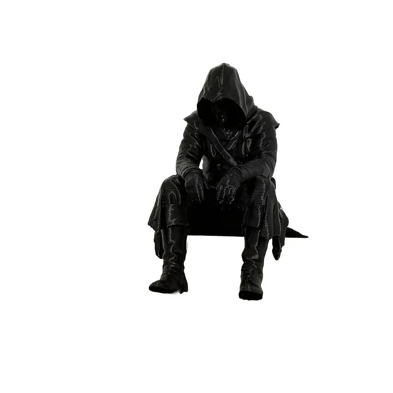décoration intérieure statue miniature noire texturée réaliste sans électricité maison
