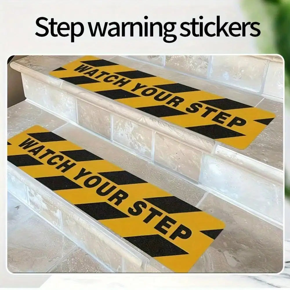 ruban autocollant anti dérapant jaune noir watch your step sécurité maison entreprise