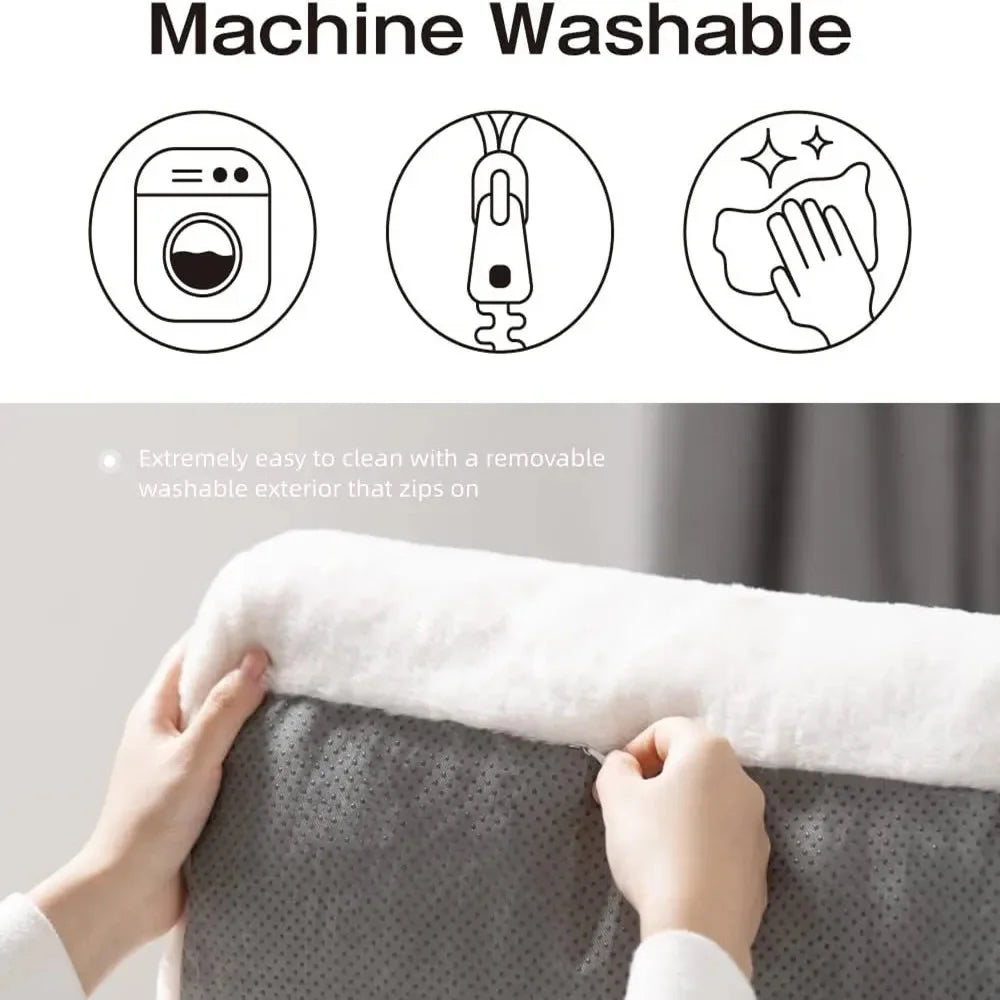 canapé chat peluche détachable lavable beige confortable moderne sofa douillet