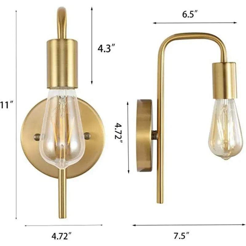 Lampes murales modernes or noir éclairage cuisine salle manger led 249 2000 lumens