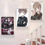 affiche anime game euphoria illustration art japonais animaux floraux noir blanc rouge