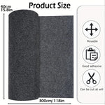 tapis rayures horizontales texture tridimensionnelle 40cm 300cm gris foncé gris clair moderne minimaliste adhésif