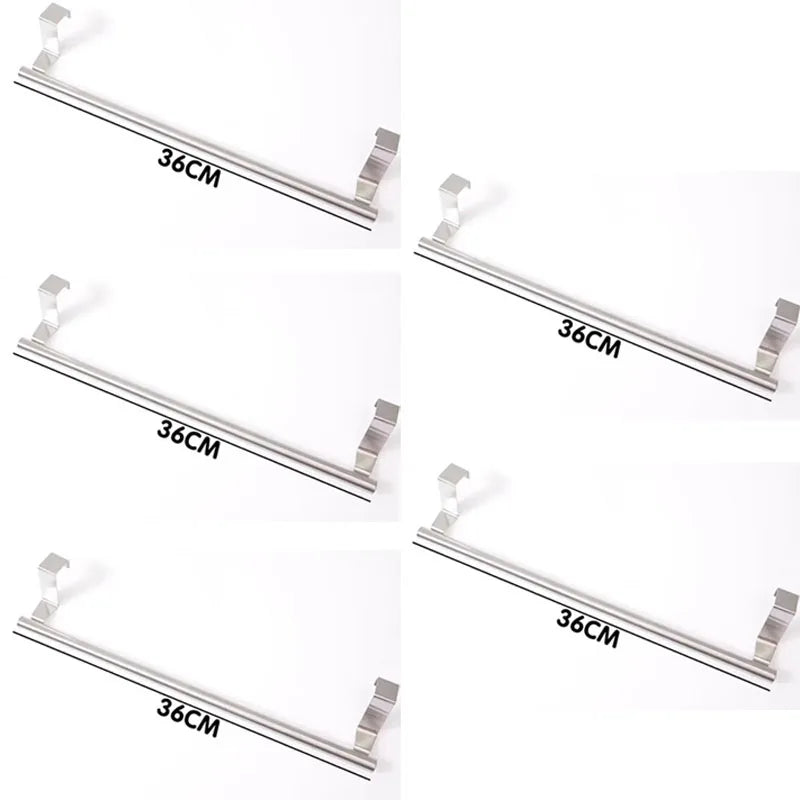 porte serviettes mural acier inoxydable clips fixation moderne 23cm 36cm lisse argenté sans perçage