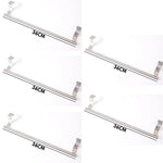 porte serviettes mural acier inoxydable clips fixation moderne 23cm 36cm lisse argenté sans perçage