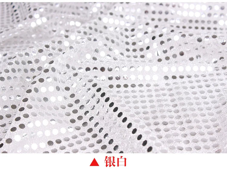 tissu circulaires polyester translucide glitter rouge blanc bleu vert violet or bricolage décoration