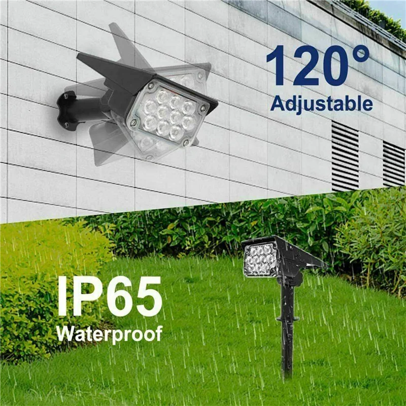 projecteur solaire extérieur ip65 led noir vert moderne minimaliste jardin