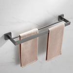 accessoires salle bain gris étagère serviettes porte savon moderne minimaliste porte soucoupe porte sèche