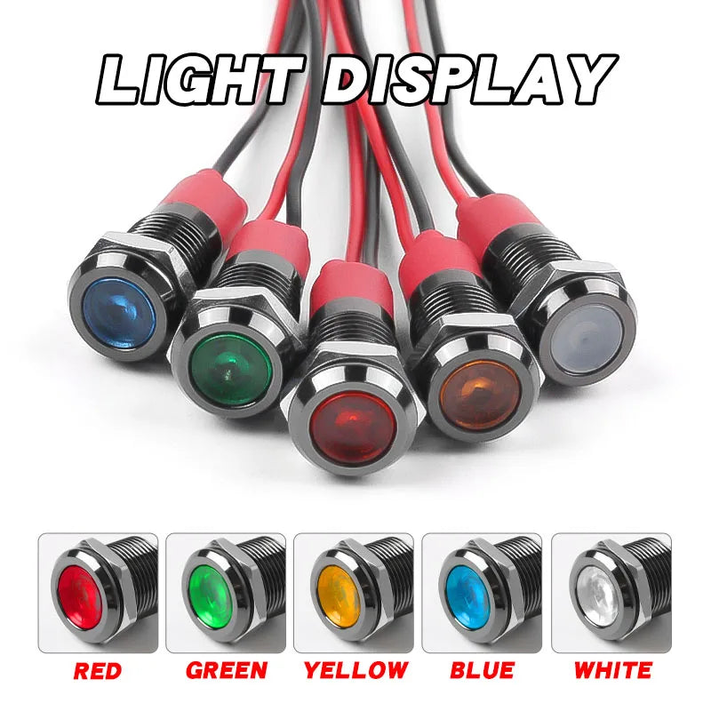 ampoules led 8mm rouge vert jaune bleu blanc étanches fil moderne