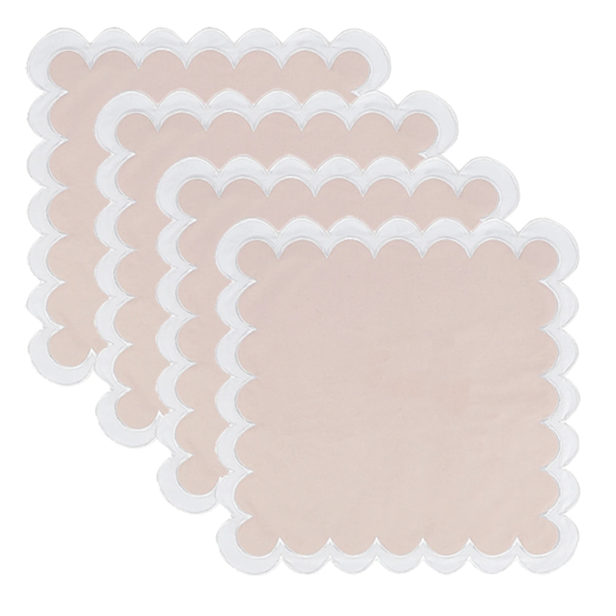 serviettes table coton bordure brodée décoration Noël mariage table repas maison