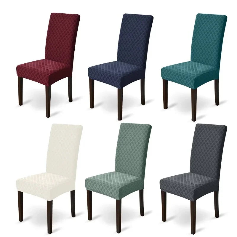 housse chaise moderne motif géométrique beige bleu marine vert marron rouge polyester élasthanne