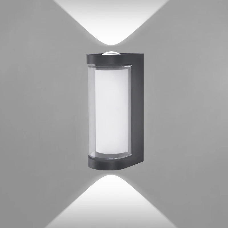 lampe murale moderne led noir blanc éclairage haut bas cuisine chambre salon étude entree