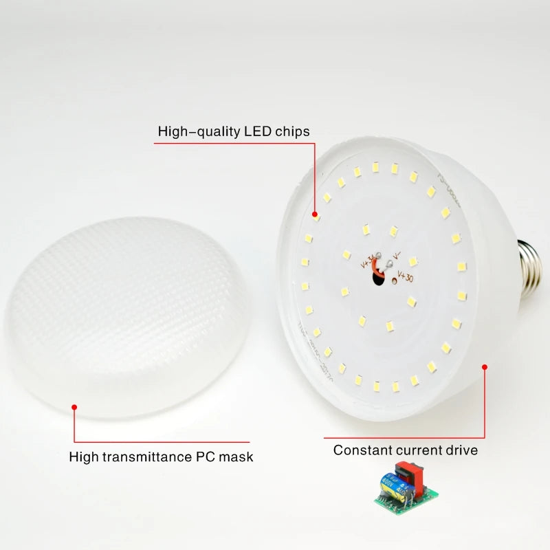 ampoule led 20w 30w 40w 50w 60w cold white e27 moderne opacité