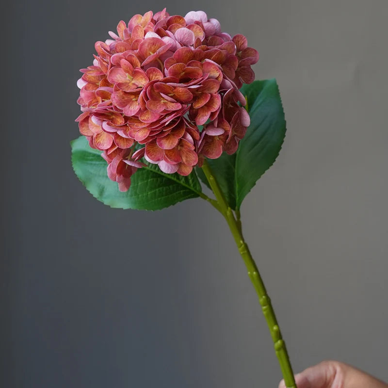 fleur artificielle hortensia soie rose violet blanc moderne décoration intérieure anniversaire mariage