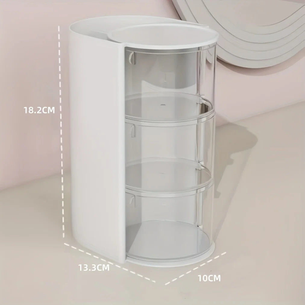 organisateur accessoires coiffure transparent blanc rose noir moderne elastiques pinces brosse cosmétiques rangement