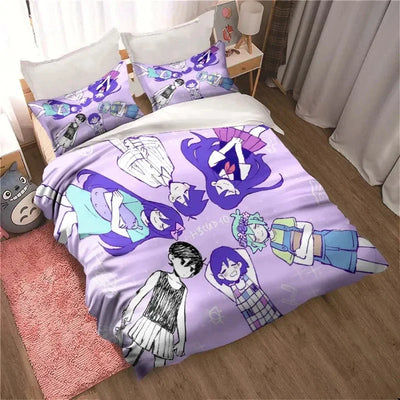 Housse de couette Omori imprimée 3D taupe