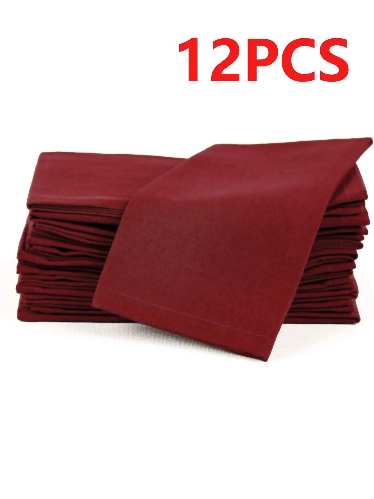serviettes polyestères classiques uni vert olive marron violet bleu marine 40x40cm réutilisables maison restaurant
