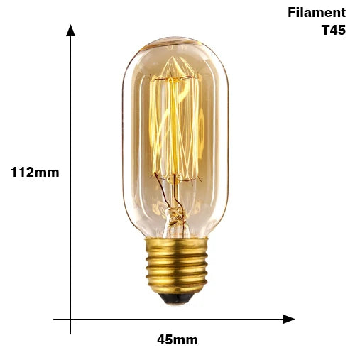 ampoules filament spirales dorées transparentes vintage rétro boîtes emballage doublons tringles salon