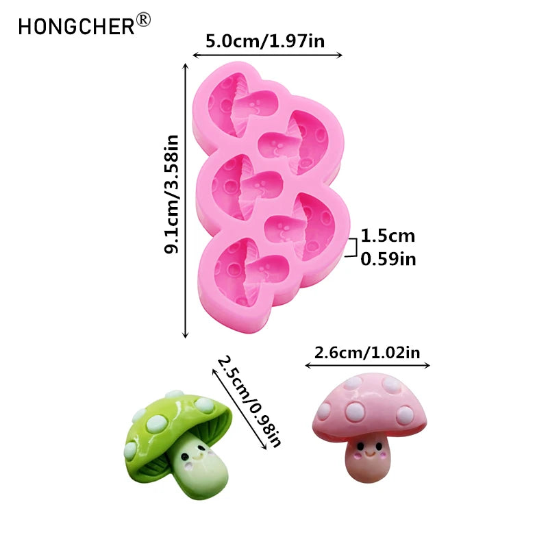 moule silicone gâteau forme champignon rose clair décoration dessert cuisine chocolat enfantin moderne