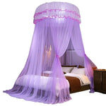 rideau lit enfant unisexe polyester coton rose vert blanc bleu violet translucide franges décoratives