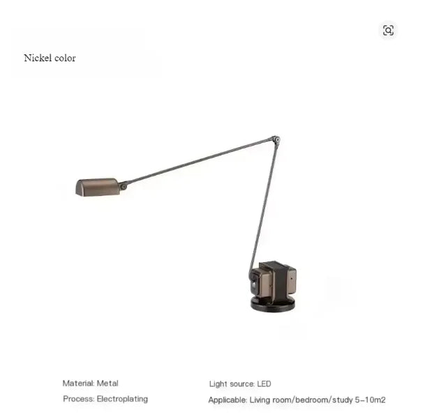lampe sol moderne métal noir led base stable interrupteur bouton éclairage chambre minimaliste