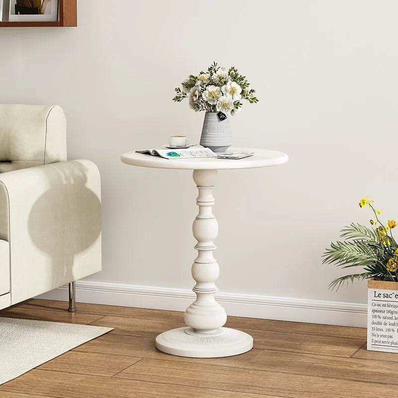 table basse rétro noire blanche nordique diamètre 35cm 40cm minimaliste sculptée salon chambre