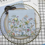 Serviettes en papier imprimé floral pour décoration de fête