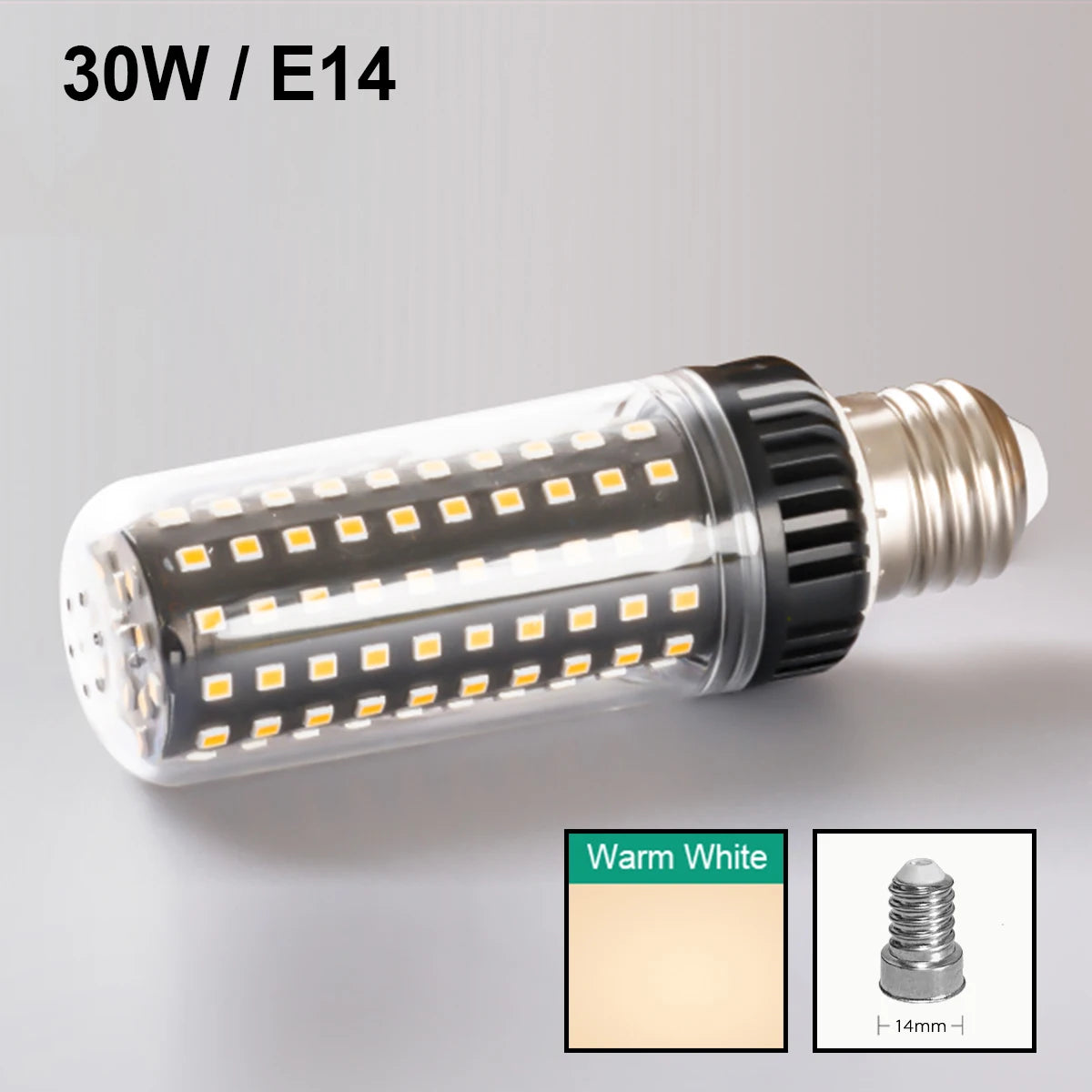 ampoule led e27 e14 30w 20w blanc chaud froid verre transparent moderne
