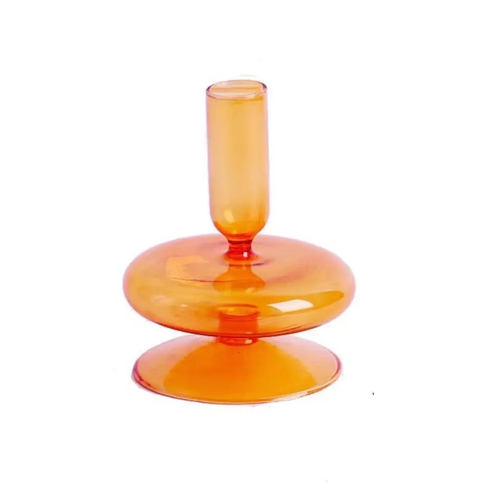supports bougies rose transparent moderne minimaliste sans motif décoration intérieure chandelles mariage tables
