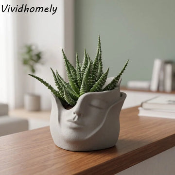 moule antiadhésif unique visage abstrait vase bougeoir savon cire décoratif moderne artistique pots translucides