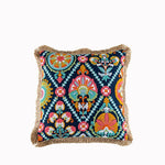 housse coussin brodée boho chic motif floral géométrique polyester 30x60cm decoration maison
