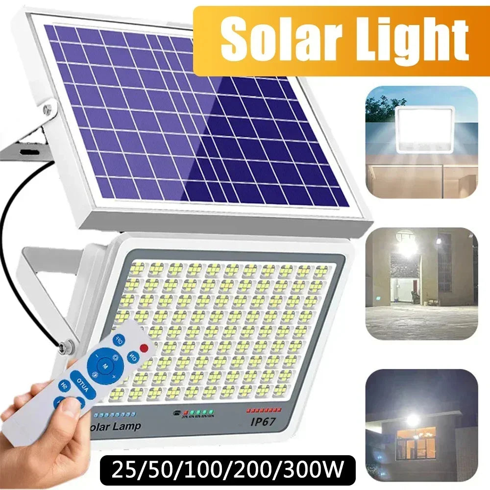 lampe solaire moderne blanc bleu carreaux noirs ip67 led murale télécommandeextérieur jardin