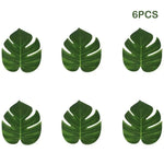 feuilles artificielles tropicales vert doré décoration moderne mariage anniversaire extérieur verte naturelle ludaua hawaïen