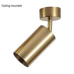Spot LED moderne or noir conique montage surface deux sources lumineuses