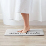 tapis bain blanc logo snow peak moderne imperméable antislip polyester coton knits classic minimaliste