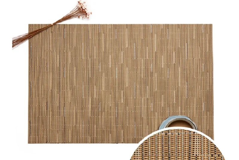 tapis table vert olive rayures horizontales vinyle moderne anti dérapant cuisine salle manger