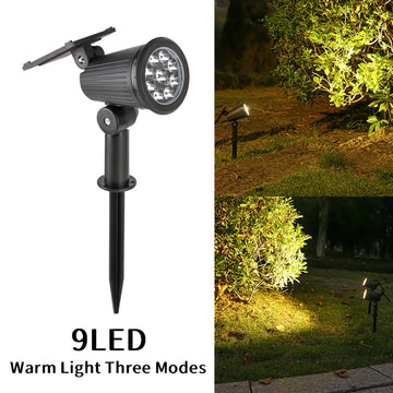 projecteurs led solaires réglables jardin extérieur moderne noir jaune violet vert