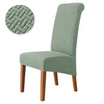 housse chaise mariage tissu carreaux beige moderne adhésif XL salon restaurant