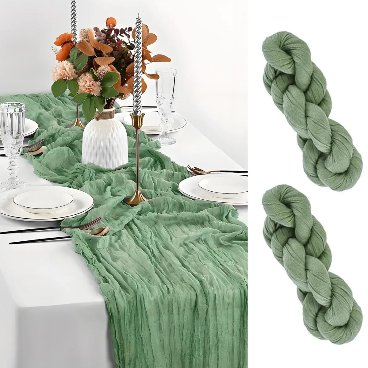 tableau chemin table vert bleu violet beige rayures horizontales opacité texturé rustique mariage fête