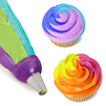 décorateur desserts métal nozzles tourbillons crème colorée sacs plastique transparent embouts métalliques cupcakes